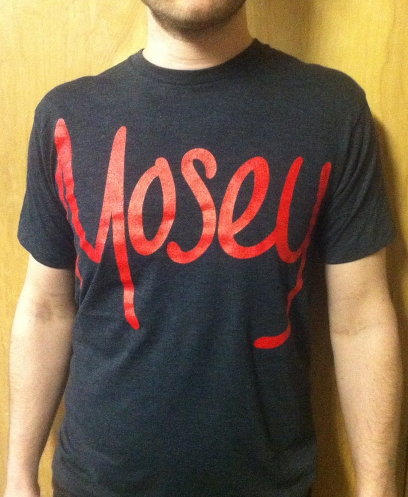 Image of MOSEY - Red Logo on Heather Black