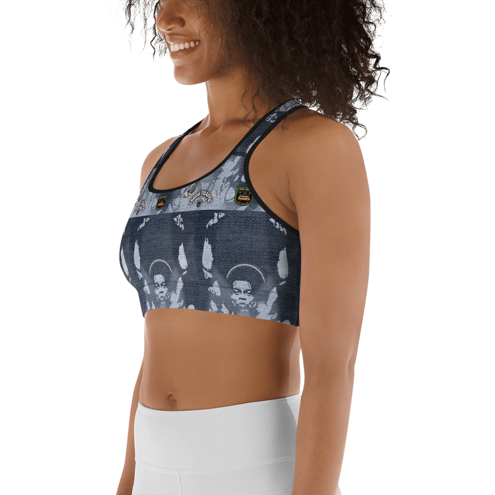 ST FELA COUTURE SPORTS BRA - DENIM PRINT