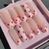 Image 1 of Medium- Floral French Tips