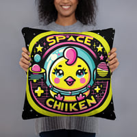 Image 1 of SPACE CHIKEN Basic Pillow