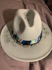 Image 3 of "Con Amor Eterno Te He Amado" Hand-Burned Panama Hat