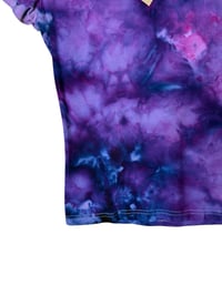 Image 4 of ♻️ UPCYCLED XS Stretch Tee in Purple Haze Ice Dye