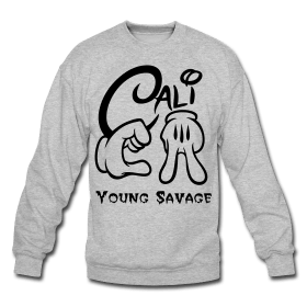 Image of Young Savage Crewneck (Heather Grey)