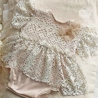 Image 3 of Newborn body-dress - Sandria - light beige | photo props