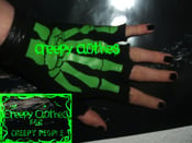 Image of New Fingerless Skeleton Gloves