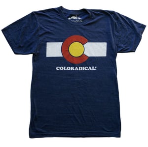Image of Coloradical Colorado Flag T-Shirt- Men's Dark Blue