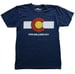 Image of Coloradical Colorado Flag T-Shirt-             Men's Dark Blue