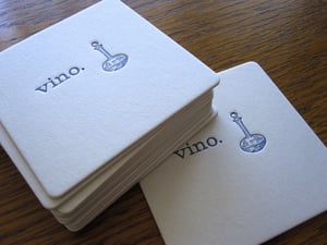 Image of Letterpress Wine Coasters