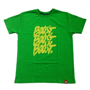 Image of 3XBOOST T-SHIRT. GREEN - YELLOW