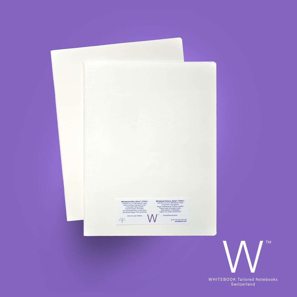 Image of Whitebook Cahier "Victor", refill set of two, ruled/lined paper