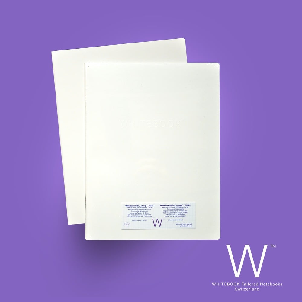 Image of Whitebook Cahier "Ludwig", refill set of two, squared paper