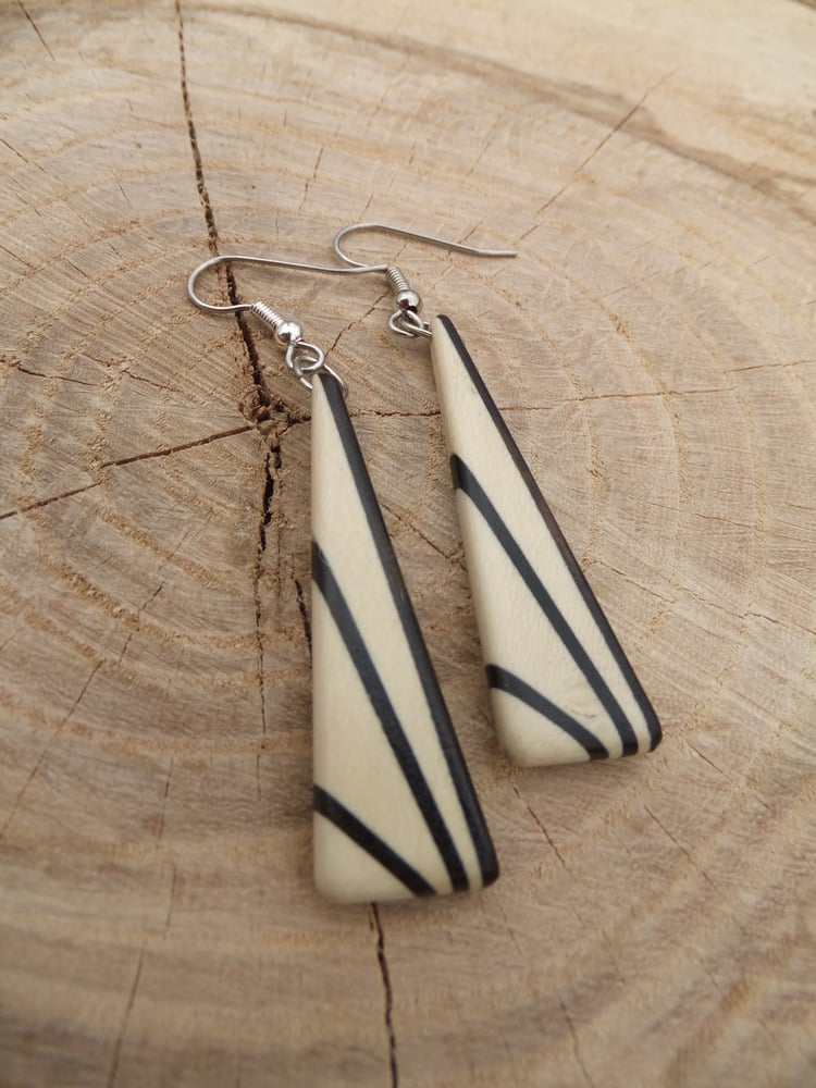 Image of Deco Inspired Earrings - Holly and Ebony