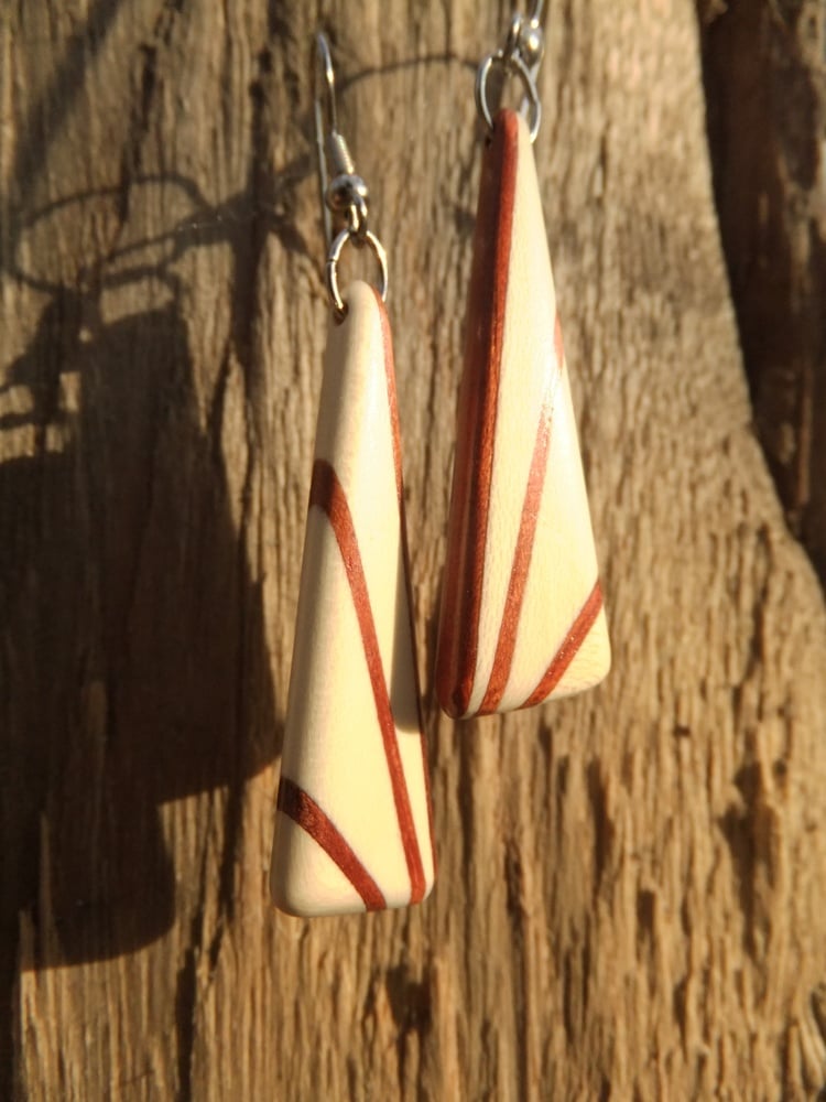 Image of Deco Inspired Earrings - Holly and Bloodwood