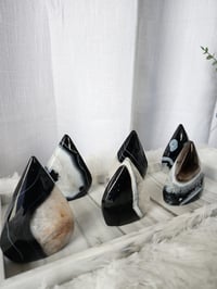Image 1 of Black Sardonyx Agate Teardrop Crystal - 6 Styles