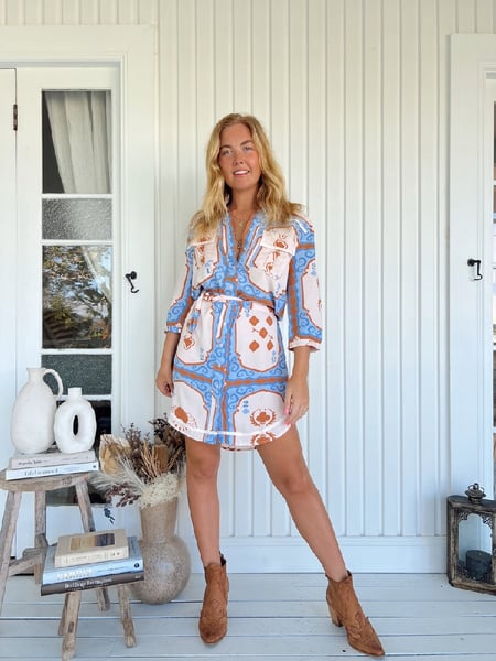 Image of Ace of Spades Print. Beverly Shirt Dress. By Jaase.