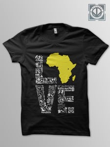 Image of Ladies LuvAfrique Fitted Tops (Yellow Map)