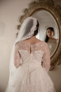 Image 8 of 1950s Tiered Embroidered Lace 