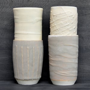 Image of textured tumblers