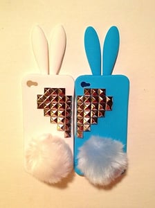 Image of BFF BUNNY - WHITE AND BLUE 