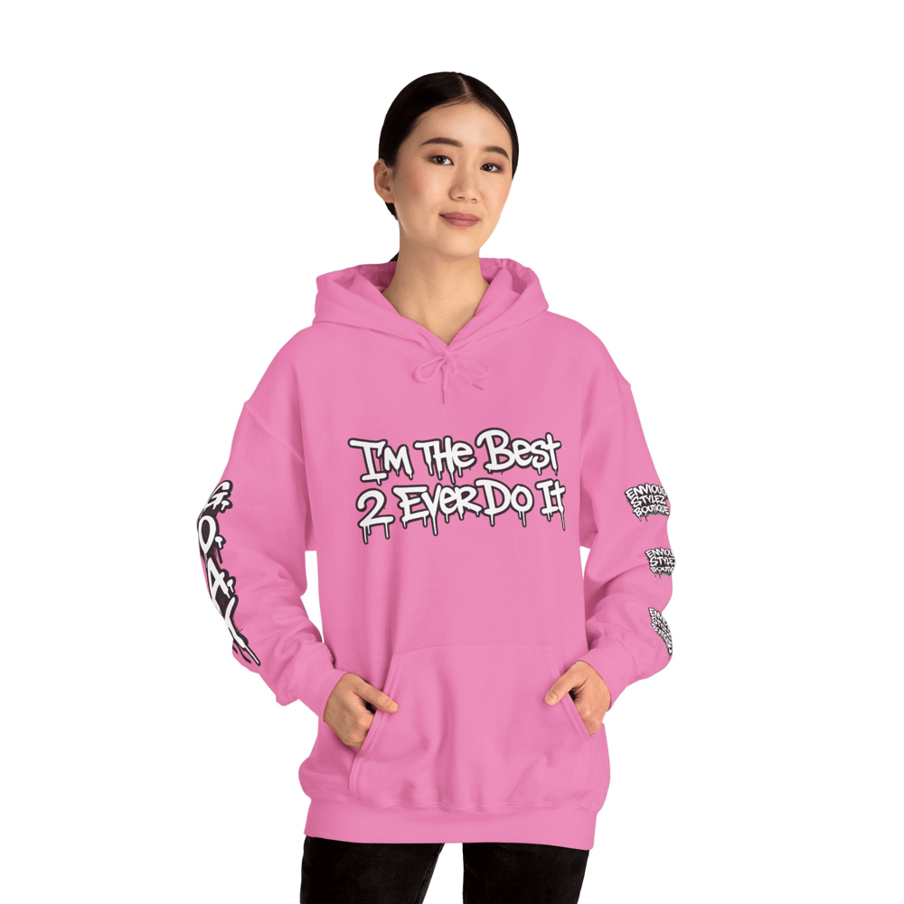 Image of Unisex GOAT Graffiti Hoodie — "I’m the Best 2 Ever Do It" Streetwear Pullover