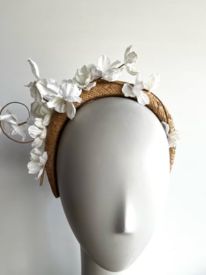 Image of Tan straw padded headband 