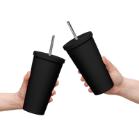 Image 3 of Insulated tumbler with a straw (His love ran red)