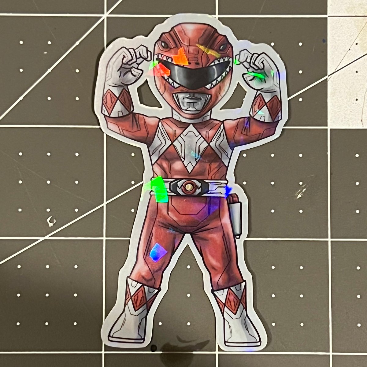 Image of MMPR Red Ranger sticker