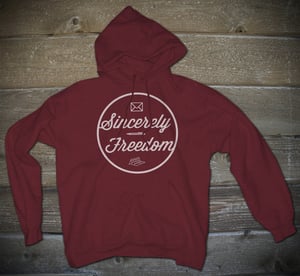 Image of Sincerely Freedom Hoodie Maroon