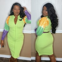 Image 1 of Green Tye dye dress 