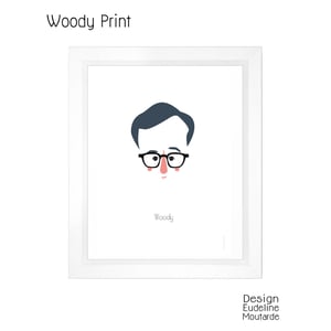 Image of Woody Allen Print, illustration ©Eudeline Moutarde