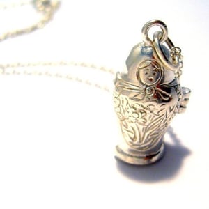 Image of Sterling Surprise Inside Russian Doll Necklace 