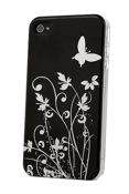 Image of Flowers & Butterfly Hard Case Cover for iPhone 4/4S