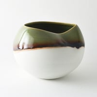 Image 1 of altered porcelain globe bowl
