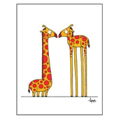 Image of "Eye to Eye" Giraffes Print