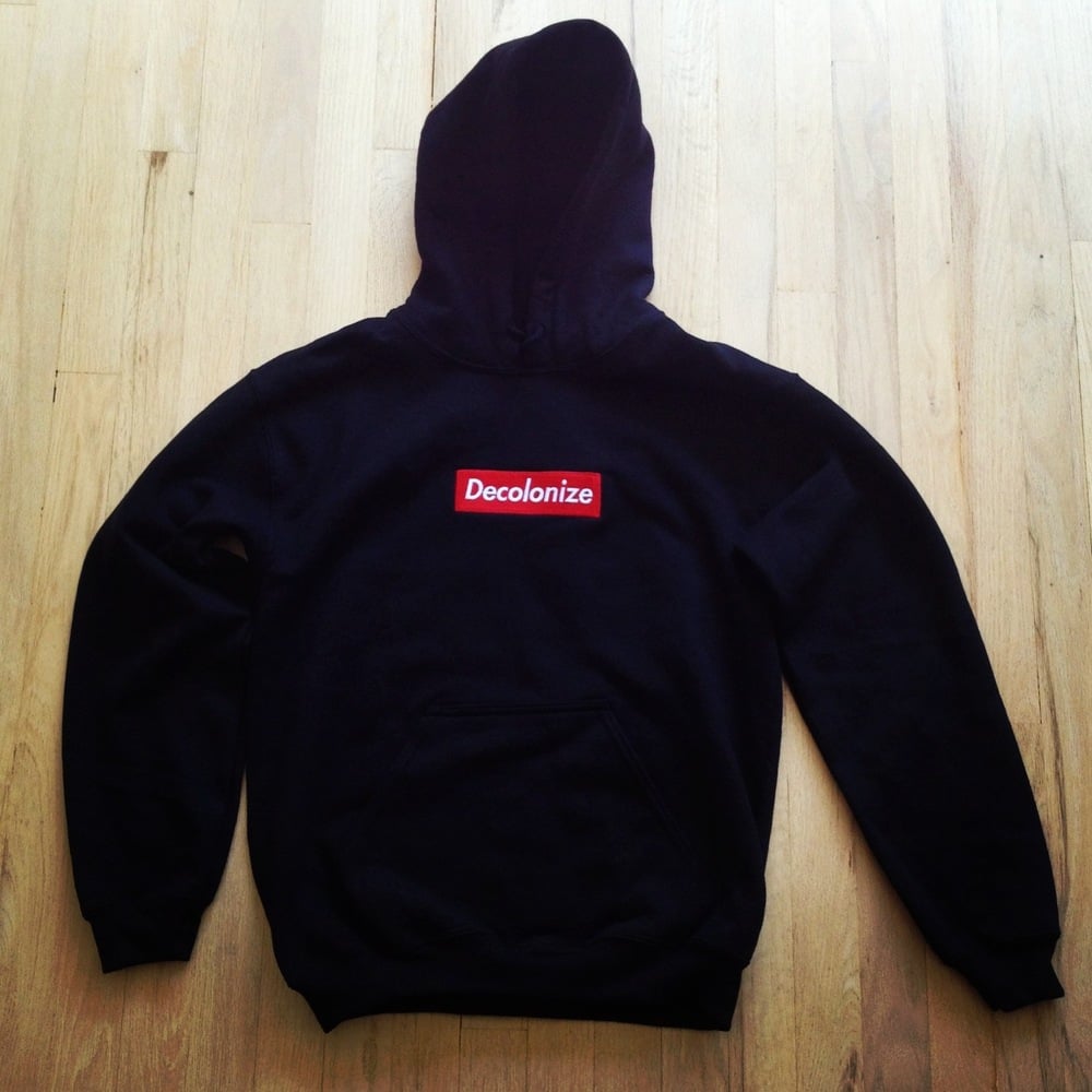 Supreme black hoodie. Red box logo