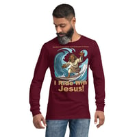 Image 10 of I Ride With Jesus Surfing Dark Unisex Long Sleeve Tee