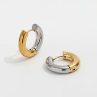 Image 2 of Mixed Metal Kay Hoops