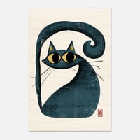 Image 1 of Cat - Wood print 20x30 cm / 8x12″ copy