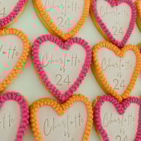 Image 4 of Vintage Frill Hearts- Custom Text ❤️