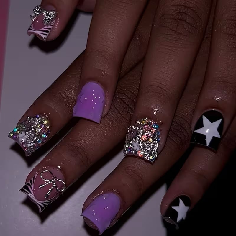 Image of Y2K Rockstar Purp/Blk