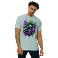 Image 4 of 4 weed skulls Men’s premium heavyweight tee