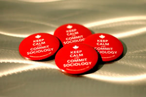 Image of "Keep Calm and Commit Sociology" Button