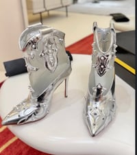 Image 1 of STARGIRL COWBOY SILVER BOOTS