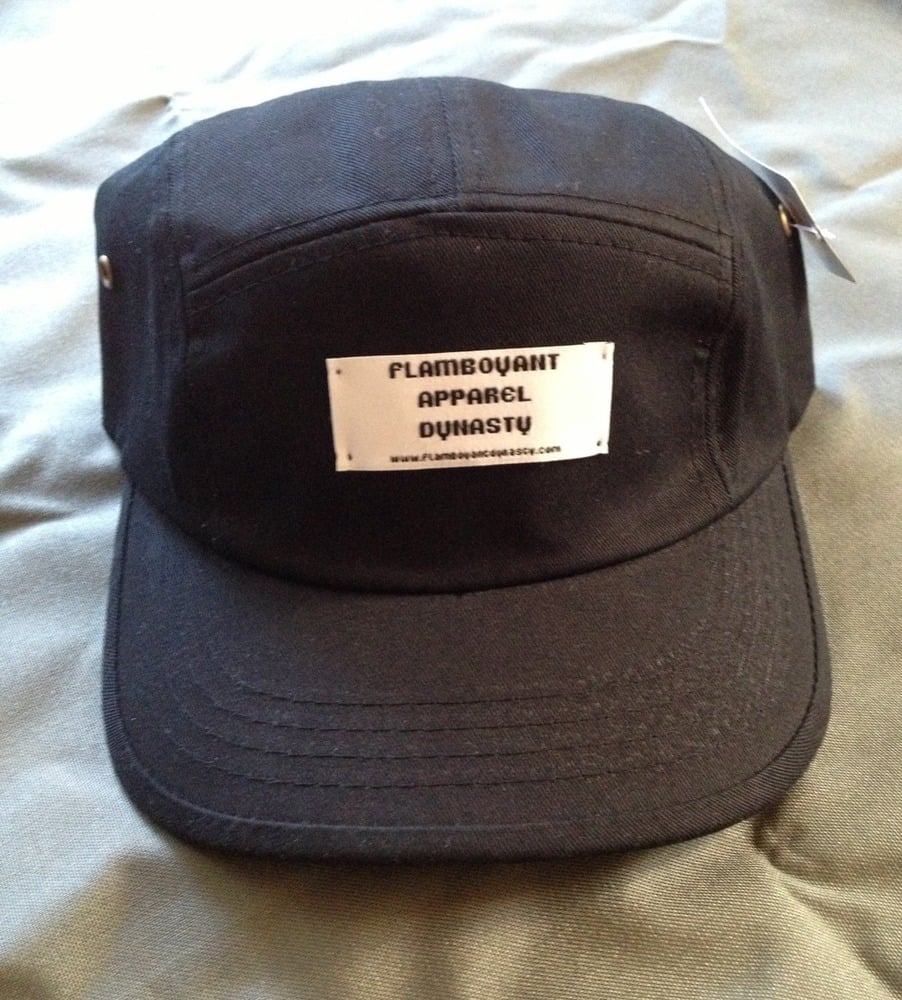 Image of FLAMBOYANT APPAREL DYNASTY 5 PANEL CLASSIC LABEL CAP (BLK) *free shipping 