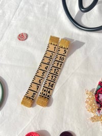 Image 2 of Tape measure earrings ~Golden