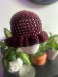 Image 3 of Ruffle Mesh Bucket Hat