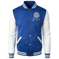 Image 1 of Get Use 2 It Varsity Baseball Jacket (Blue)