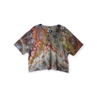 Image 1 of 2XL Crop Tee in Mojave Geode Ice Dye