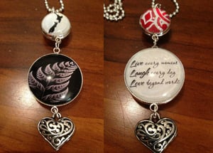 Image of Two drop /double sided with charm 