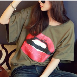 Image of Oversized Sexy Lips Long T-shirt